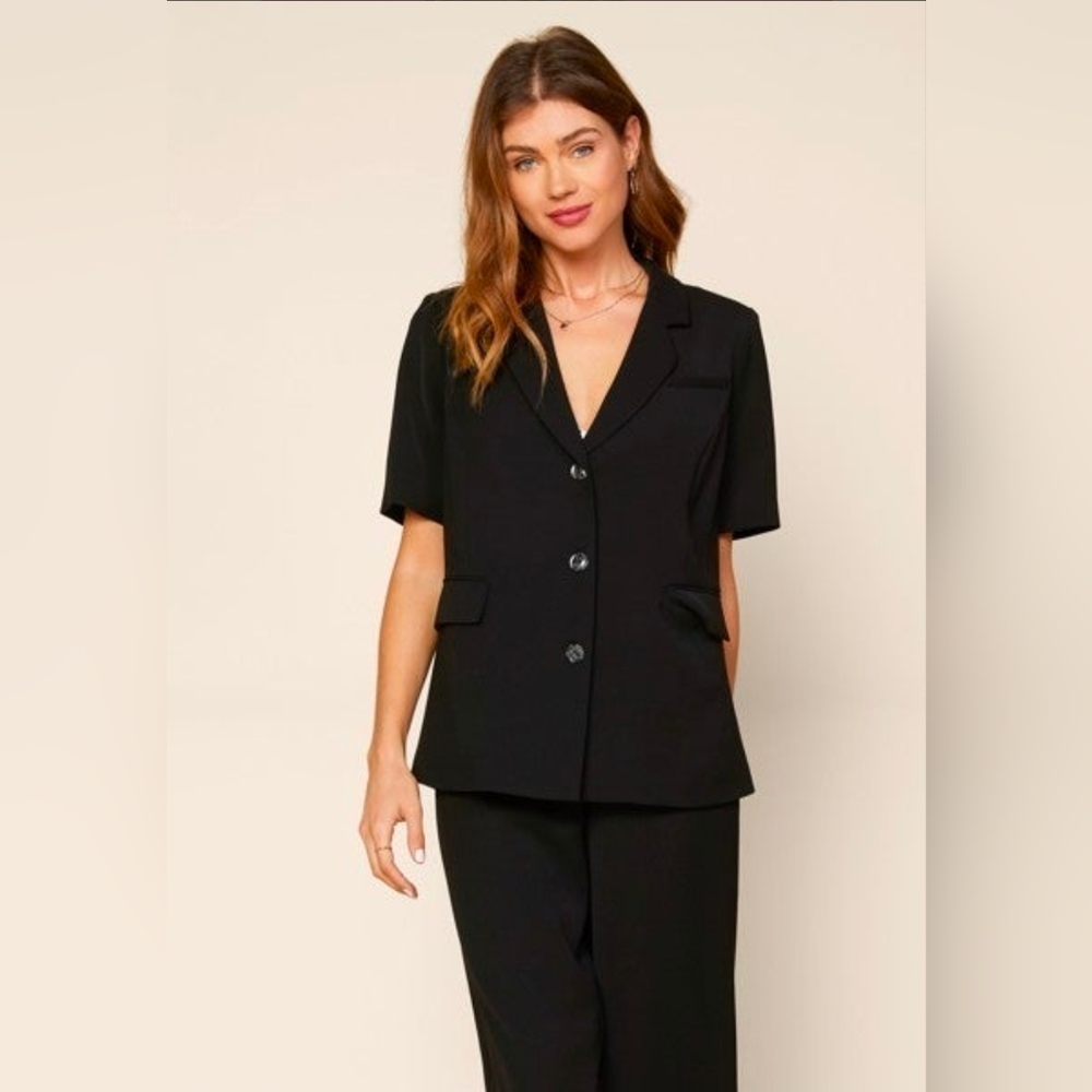 Skies Are Blue Black Blazer